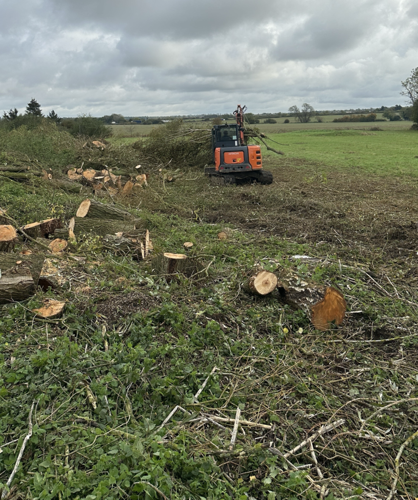 grounds maintenance in field